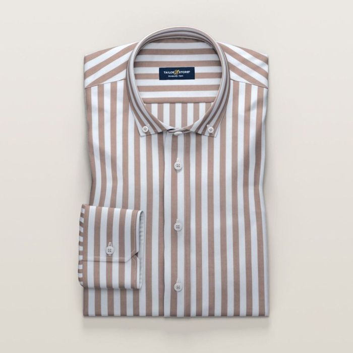 Mens grey striped dress shirt