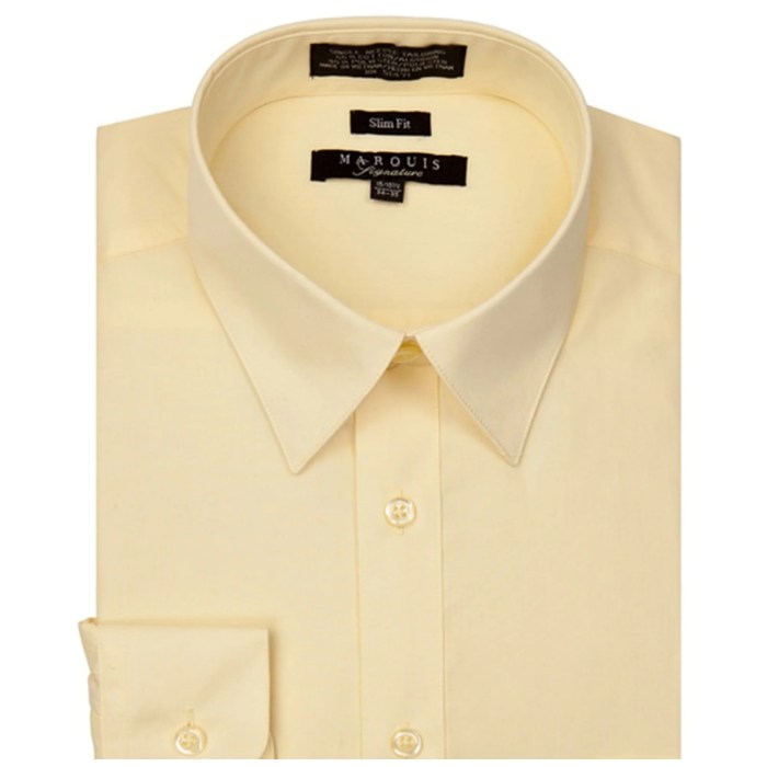 Men yellow dress shirt