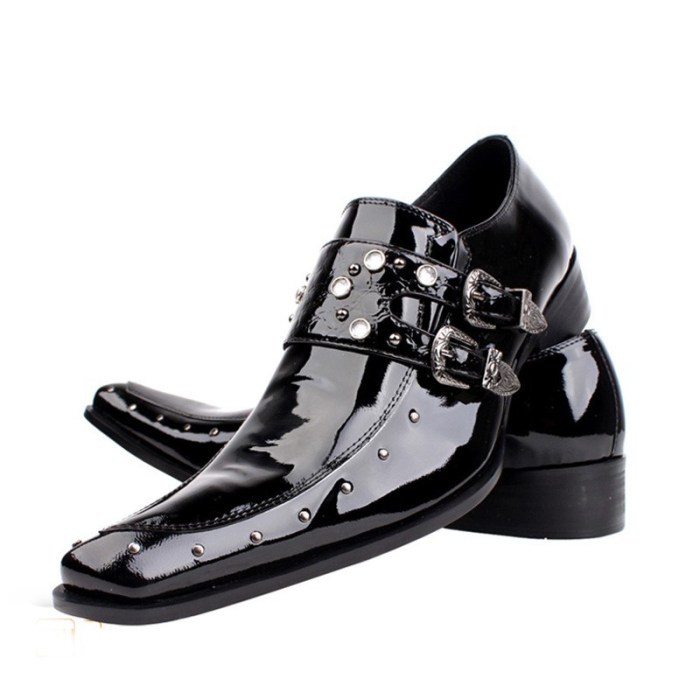 Patent leather dress shoes men