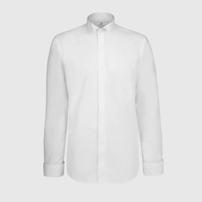 White dress shirt men's slim fit